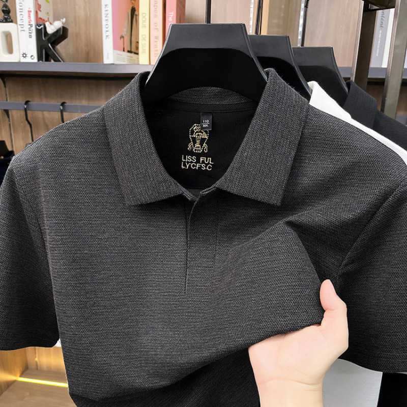2026 Young Luxury Style Seagull Collar Men's Short-Sleeve Shirt, Yichen E-Commerce & 6333 Model Hand-Shot Photo