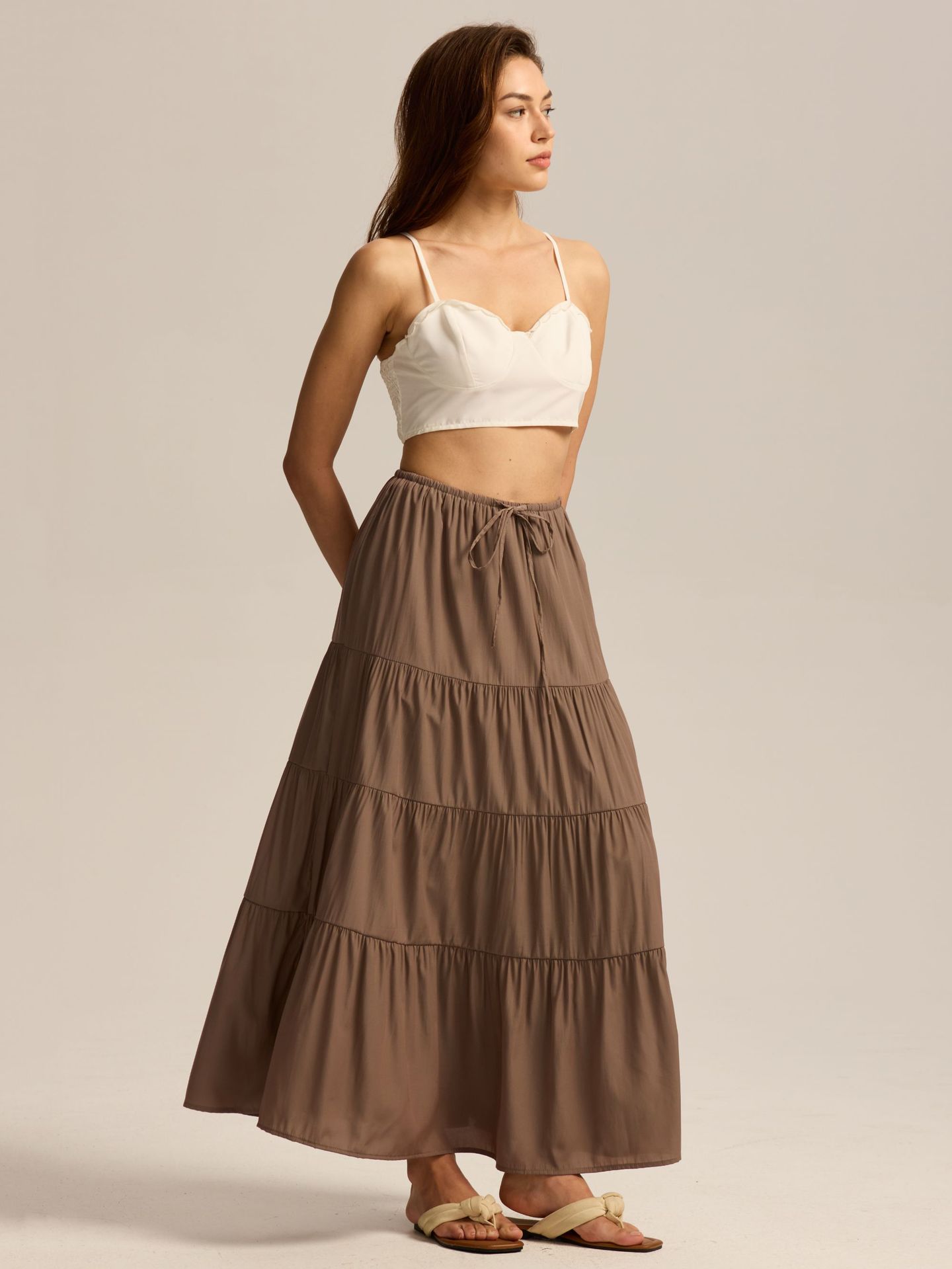 Women's A-Line Skirt Casual Simple Style Solid Color Maxi Long Dress Casual Daily display picture 40