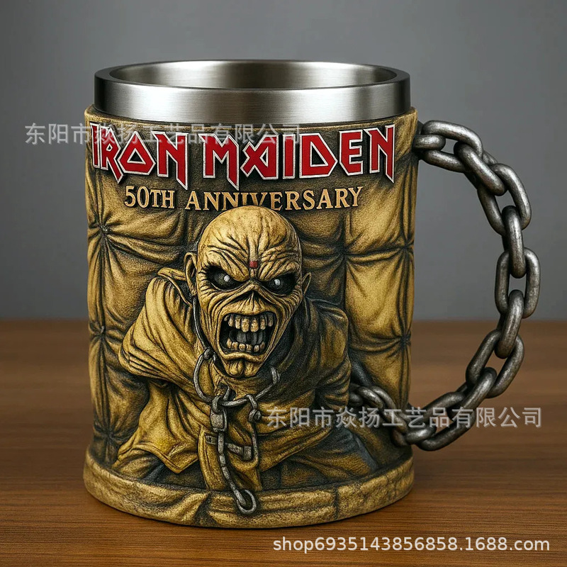 新品 アイアンメイデン 50周年記念 アイアンメイデン 50周年記念 3Dマグカップ|undefined