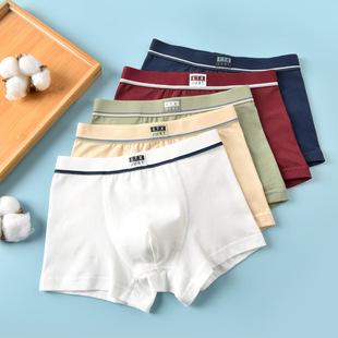 Boys' Underwear Class a Boxer Briefs Cotton Kidsren's Underwear Pure Color Medium and Large Kidsren's Boxer Briefs Baby Shorts Underwear Manufacturer