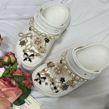 跨境复古DIY装饰扣配件洞洞鞋鞋花珍珠蝴蝶结花朵镶钻可拆卸鞋扣