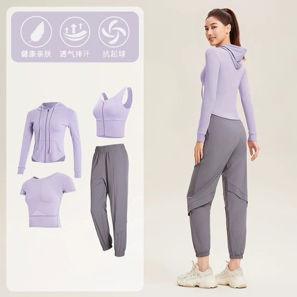 [Short -sleeved] Purple Purple Four -piece TC61286