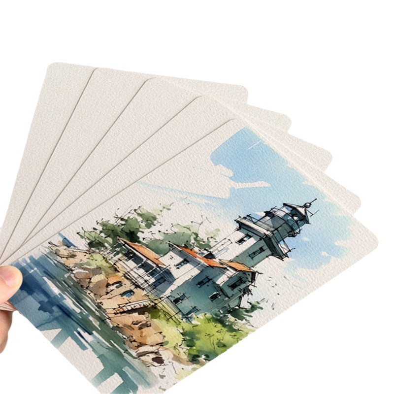 Tarjeta postal de papel de acuarela 300g engrosada pintura de arte cuadro tarjeta de papel de dibujo medio pulpa de madera gruesa tarjeta en blanco