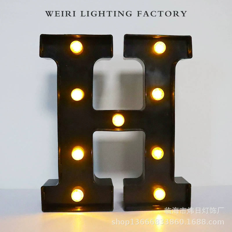 LED рекламная буква, черная подсветка алфавит, крупная декоративная английская буква 21,8 см