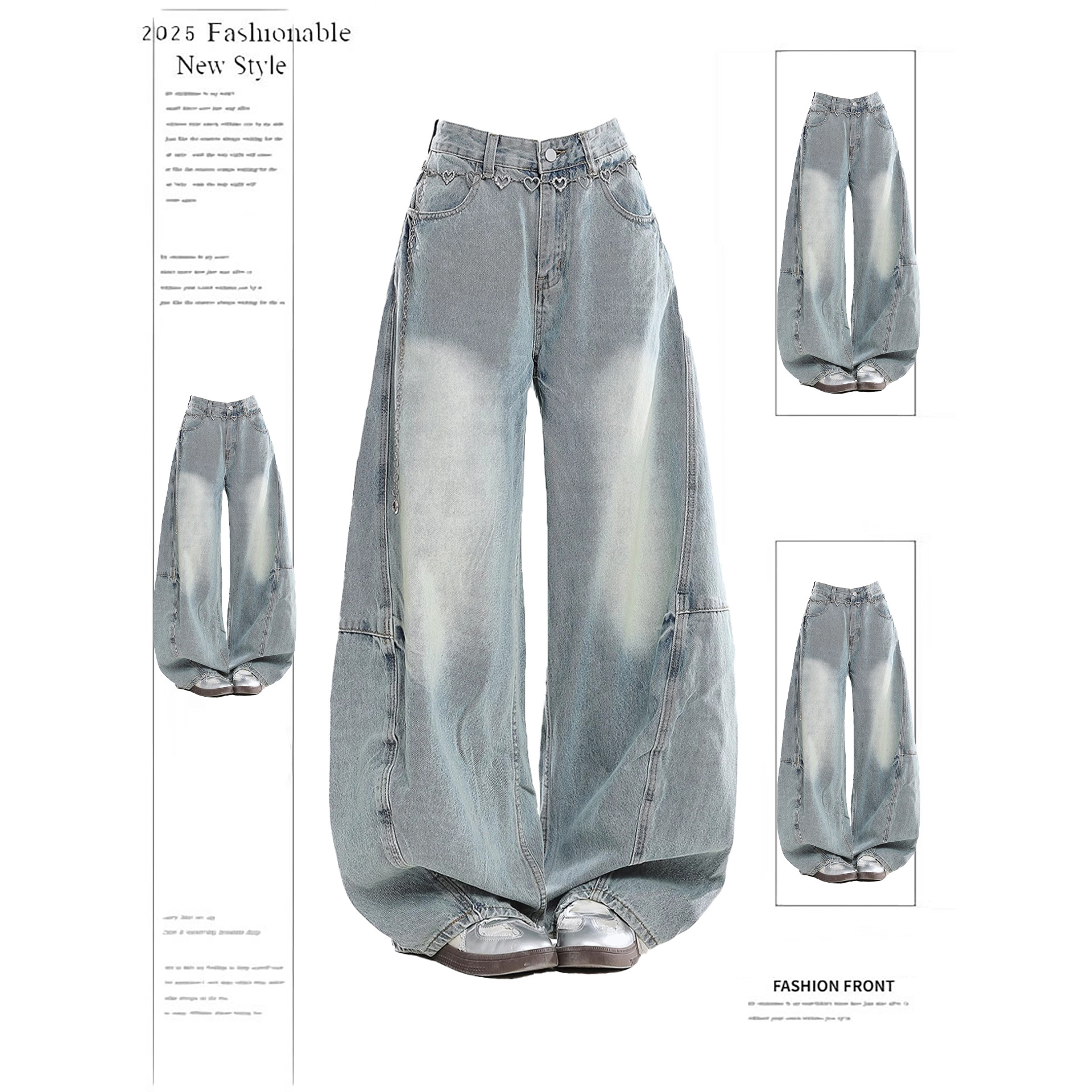Blue jeans hip-hop style