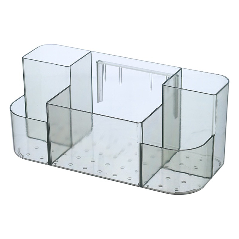 Caja de almacenamiento de cosméticos de escritorio productos para el cuidado de la piel rack de almacenamiento baño libre de perforación caja colgante de pared compartimento caja de lápiz labial transparente