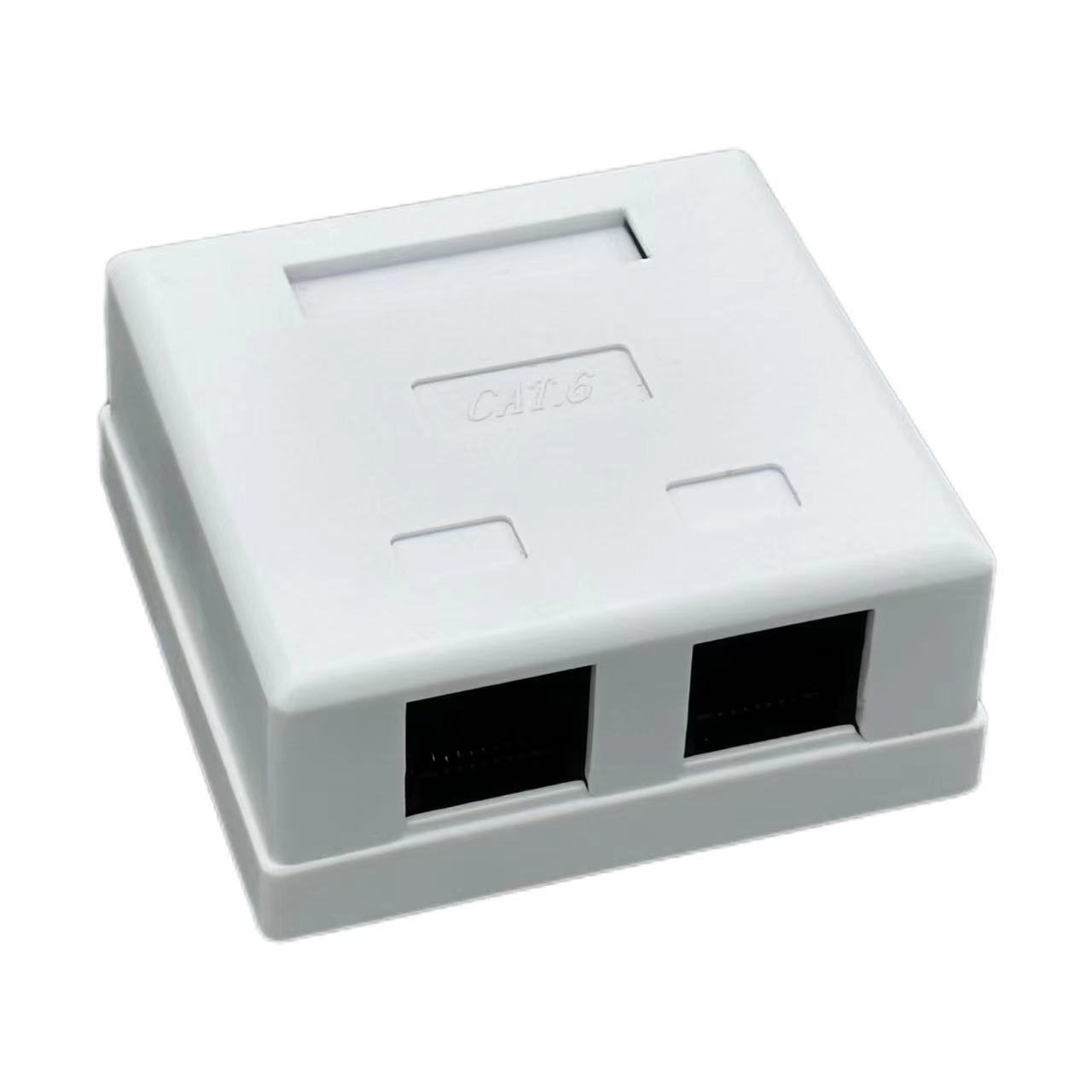新店优惠 CAT5e CAT6超六类非屏蔽UTP 含RJ45模块双口网络接线盒