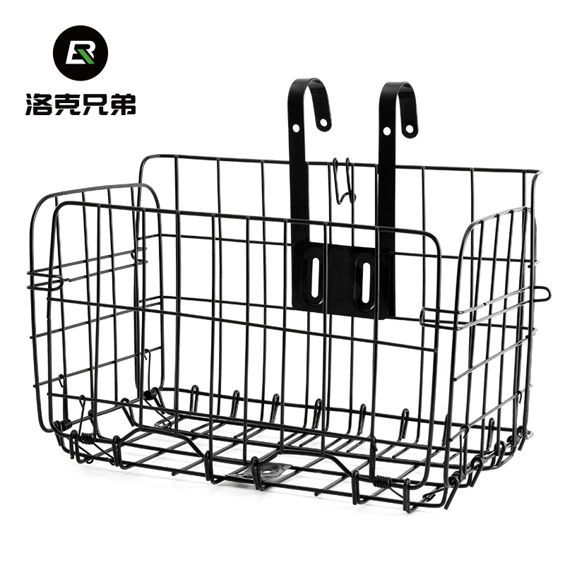 Bicycle Basket,Front Basket,Rear Shelf,Vegetable Basket,Pet Basket,Thick Steel Wire,Enlarged Square Mouth,Rear Hanging,Foldable