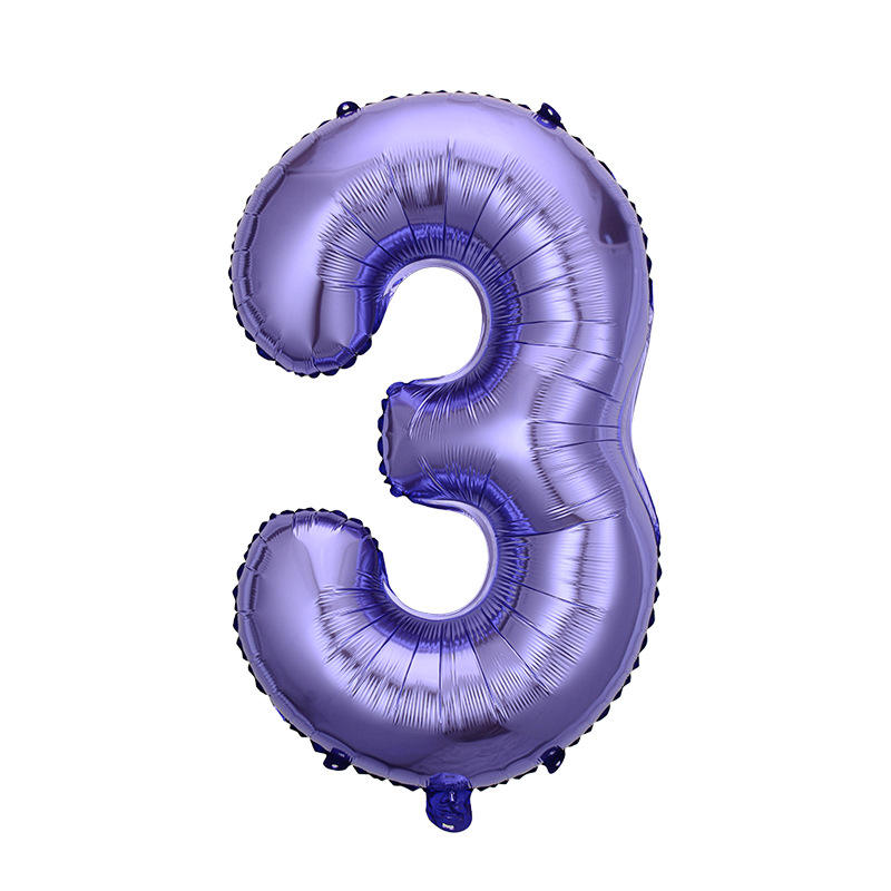 Globo digital de 32 pulgadas versión estadounidense color caramelo globo de película de aluminio vacío azul globo digital medio decoración de cumpleaños al por mayor image 89