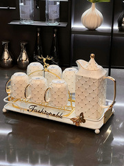 輕奢杯子套裝禮盒送人家用客廳馬克杯水杯水壺整套新婚禮物