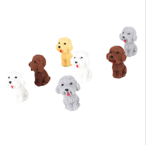 Cartoon style three-dimensional cute puppy eraser creative animal eraser primary school students school supplies prizes wholesale