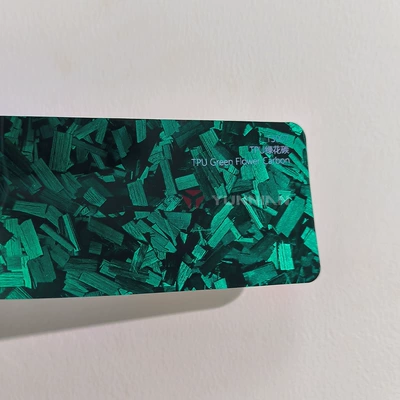 pattern color change film, glossy and | Auto Color Change Film - tpu-green-flower-carbon-15215m