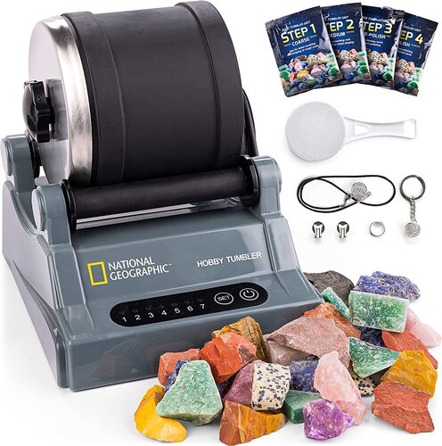 Children's Fun Electric Gemstone Polisher Physical Science Experiment Set DIY Stone Polisher Test Toy