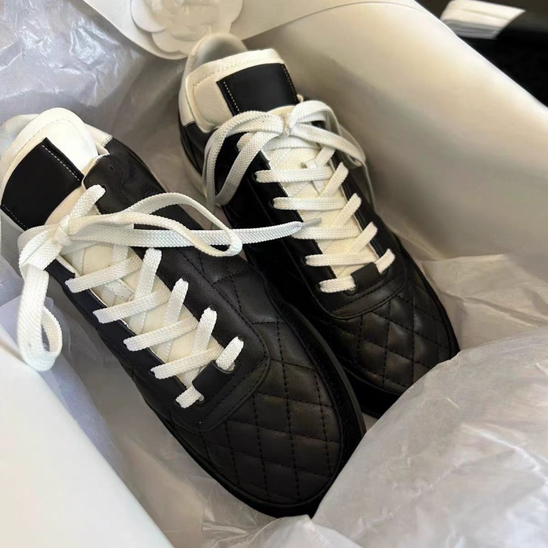 High Version of German Training Shoes for Women 25S Spring and Summer New Style Genuine Leather Quilted Tennis Shoes Casual Flats Sneakers