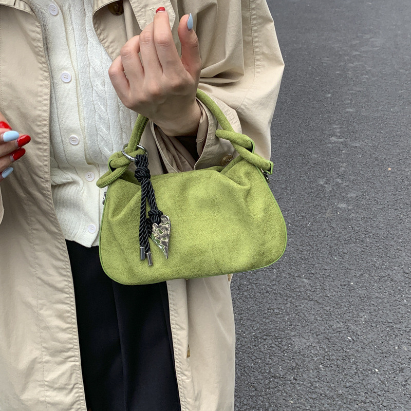 2025秋季新款超火褶皱云朵包包女小众复古手提单肩包高级感斜挎包|undefined