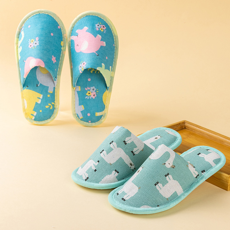 Family Room High-end Children's Portable Slippers Hotel Disposable Non-slip Thickened Bottom Kindergarten Children's Travel Indoor
