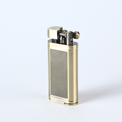 SK60 vertical brushed bronze lighter, retro light luxury pipe lighter, inflatable metal lighter
