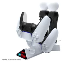 Многофункциональная двойная зарядная станция для контроллера PS5, подставка для PS MOVE, треугольная подставка с подсветкой, модель PG-P5011