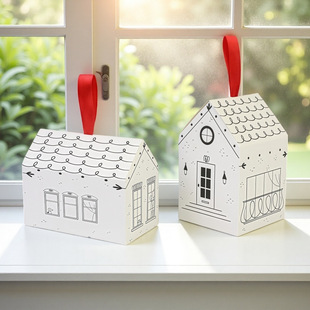 Ins Style Scandinavian Simple Small House Box Classic Fashion Small Gift Gift Box Candy Chocolate Packaging Box
