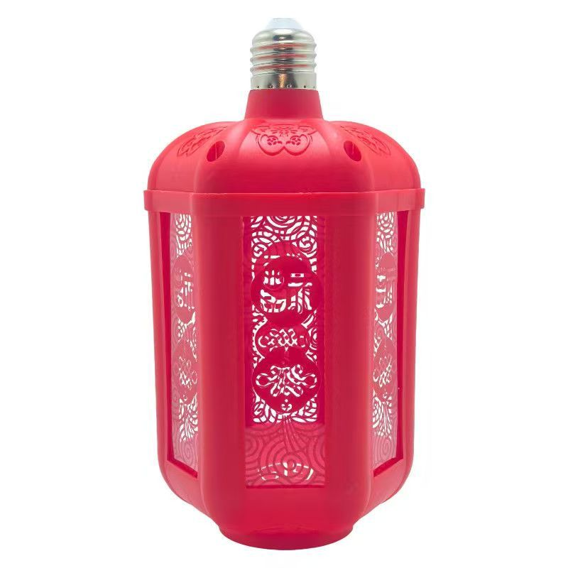 2026 coloridas linternas de Fu Fu, lámparas automáticas de cambio de color del Festival de Primavera, bombillas de lámparas de atmósfera, luces decorativas de tornillo nuevo