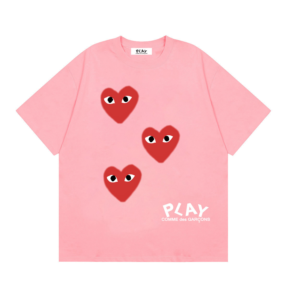 Comme des Garçons PLAY T-shirt Triple Hearts Pink