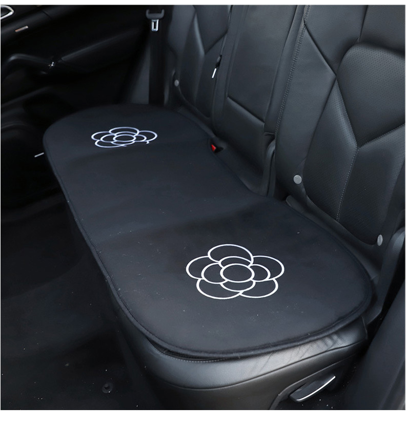 Camellia Car Seat Cushion Autumn and Winter Plush Comfortable Car Seat Cover High-End Car Interior Supplies