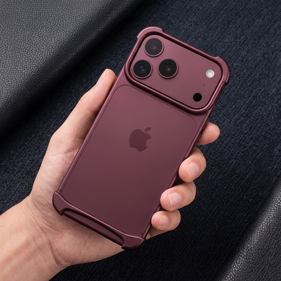 Arc Pulse Aluminum Metal Frameless Mobile Phone Case for Foreign Trade and Cross-Border Use, Suitable for Iphone17Air18Promax