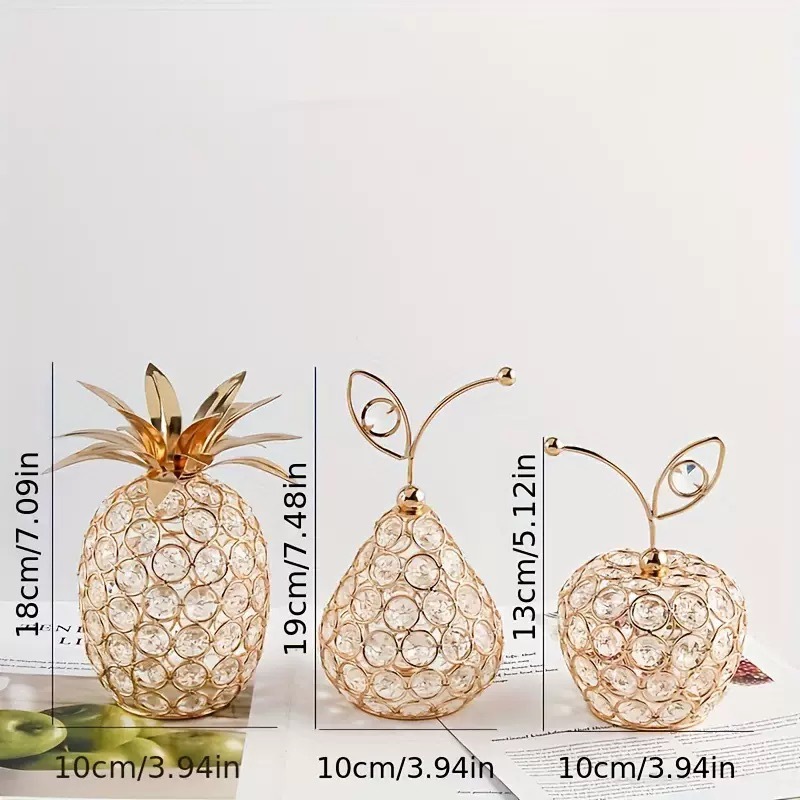 Artesanías de cristal creativas europeas transfronterizas manzana Sydney piña modelado decoración del hogar decoración escenario