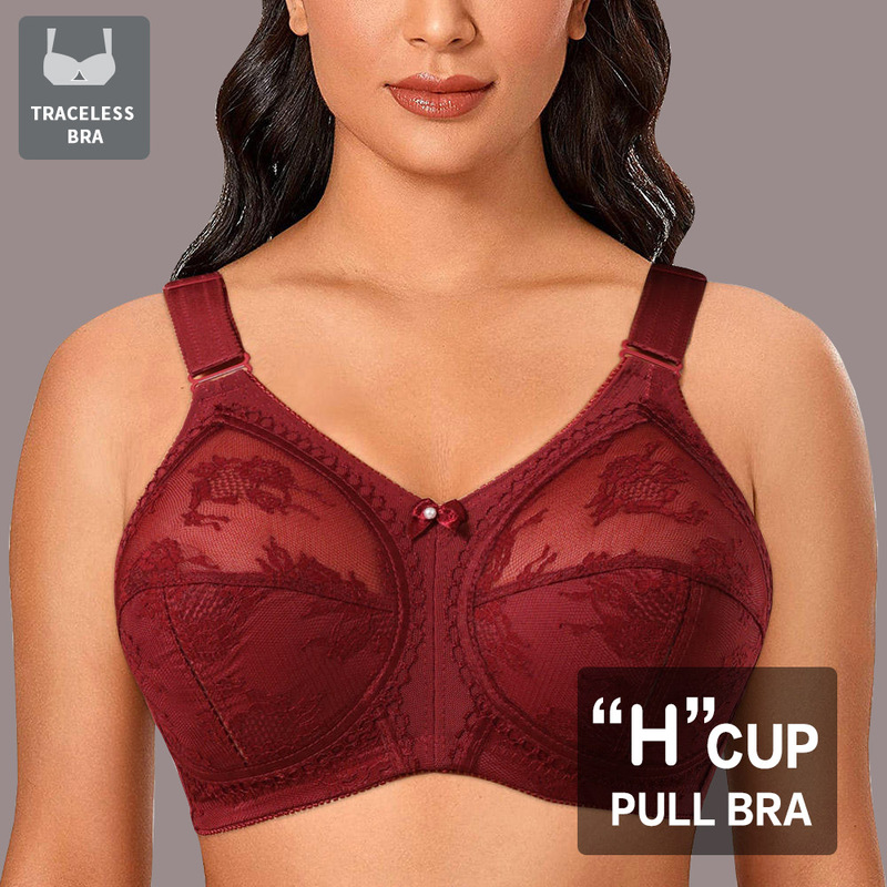 Factory Direct Sale H Cup Plus Size Bra, Extra Large Women's Unlined Full Coverage Ultra-Thin Adjustable Bra with Side Breast Support Factory Direct Sale H Cup Plus Size Bra, Extra Large Women's Unlined Full Coverage Ultra-Thin Adjustable Bra with Side Breast Support
