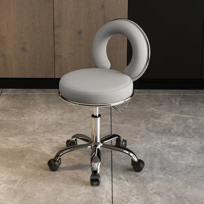 Elevación de taburetes redondos, elevación de taburetes de belleza, poleas giratorias, peluquería, maestros, salón de peluquería, salón de peluquería, salón de peluquería