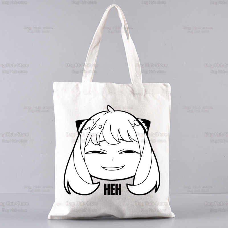 Spy x Family间谍过家家动漫印花帆布包原宿单肩包时尚手提购物袋