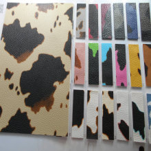 小荔枝纹奶牛纹PU革 印花奶牛纹箱包手袋革皮革带家居用品革皮料
