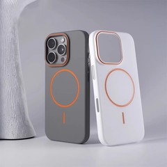 細いリングの磁気はリンゴの16promaxの携帯電話の携帯電話の色のレンズの枠のiPhone15の肌の保護カバーに適します。