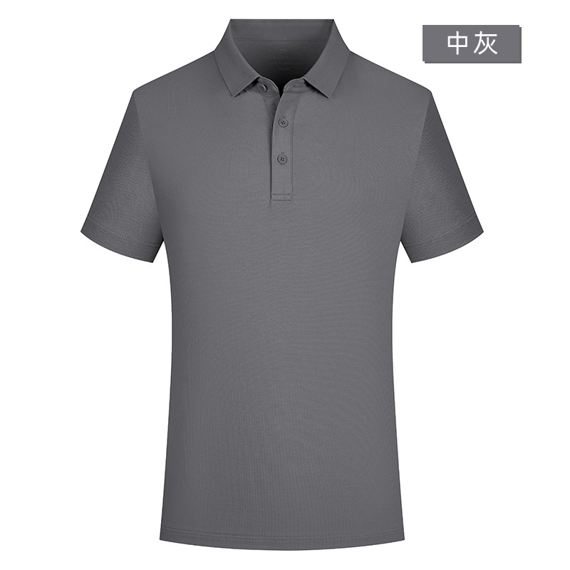 Xinjiang algodón de fibra larga 5A grado tecnología antibacteriana camisa de polo logotipo personalizado impreso de alta gama ropa de trabajo de manga corta overoles de verano