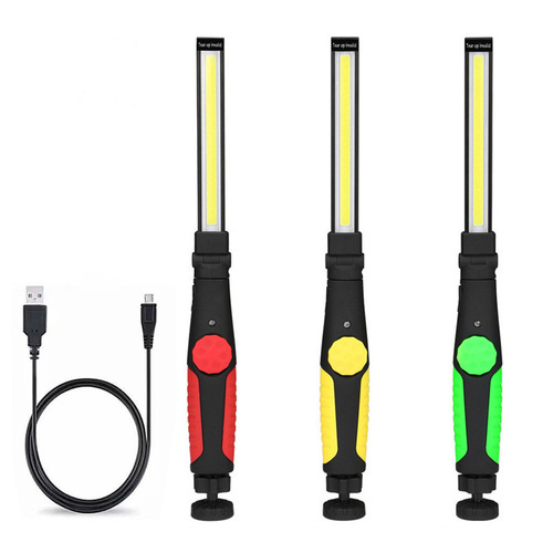 Long strip LED work light 180 degrees bendable portable camping light with magnet charging inspection light emergency light