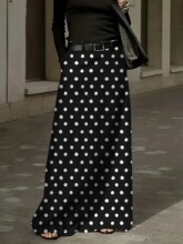 E 63347 Polka Dot Midi Skirt �������ȹ �羳ŷ������ѷ
