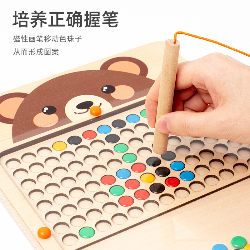 Rompecabezas para niños de 2 a 3 años Desarrollo intelectual Kindergarten 4 de 6 Niños y niñas Rompecabezas magnéticos ensamblados juguetes