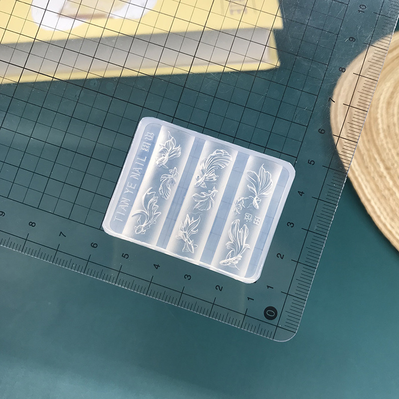 高透硅胶美人鱼花朵美甲模具浮雕纽扣膜具卡通指甲饰品装饰工具|undefined