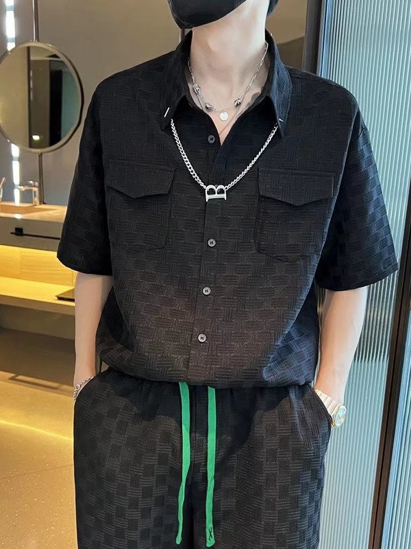 Traje de camiseta de verano para hombres, pantalones cortos de manga corta deportivos casuales de marca de moda, traje de dos piezas para hombres de moda con un conjunto de ropa, guapo