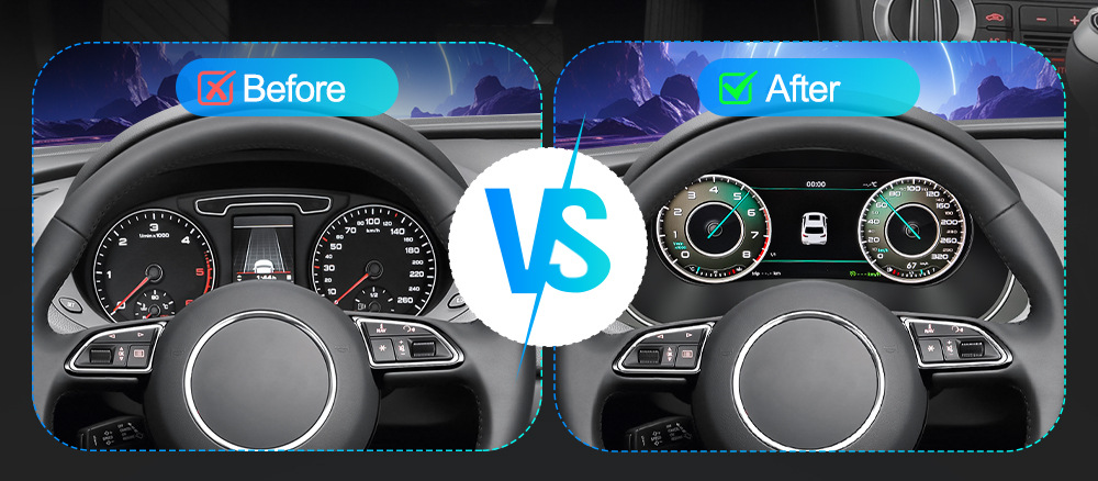 Suitable for Audi Q3 12-18 Models 10.25inch Lcd Instrument Panel Multi-Function with Carplay Car Instrument