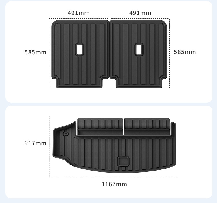 Suitable for 25 Denza N9 Car Floor Mats, All-Weather Tpe Floor Mats, Trunk Mats, Environmentally Friendly Seat Back Cushions