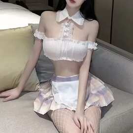 性感睡衣jk制服可爱装校园风cos女仆纯欲私房袋装涤纶女均码8119
