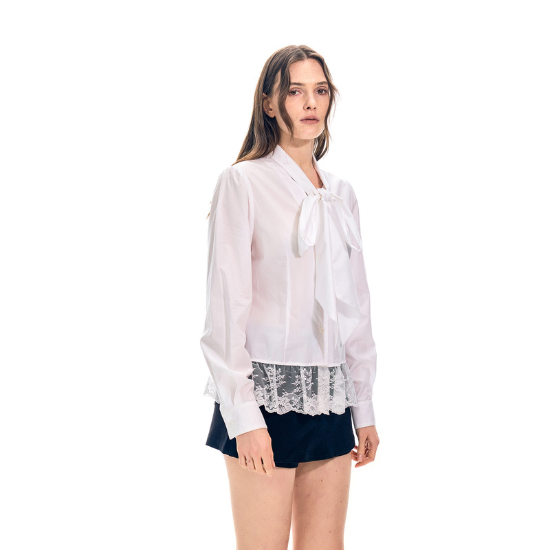 2026 Spring New Style French Embroidered White Lace Elegant Long-Sleeved Shirt for Women with a Design That Reduces Age 2026 Spring New Style French Embroidered White Lace Elegant Long-Sleeved Shirt for Women with a Design That Reduces Age