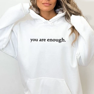 Худи оверсайз с принтом You're Enough несколько цветов размеры EU/US