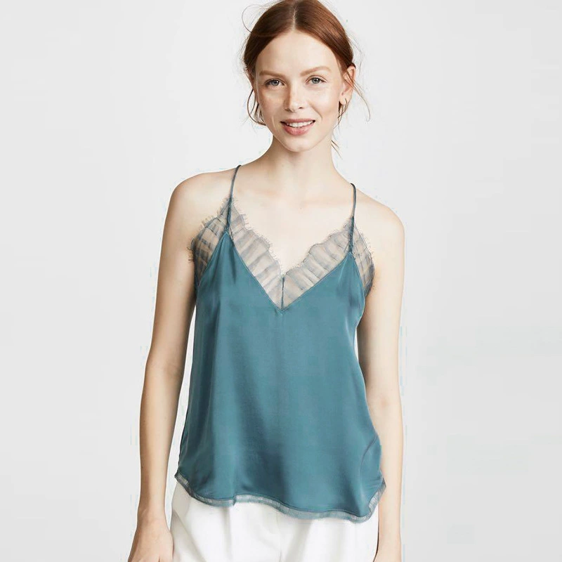 瑜悦 Silk lace sexy top with cups, french style, 0x