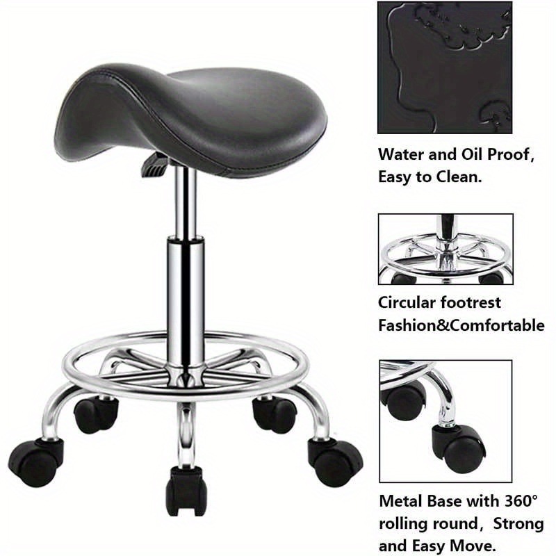 Barbería ergonómica barbería taburete silla de belleza dental elevación ajustable silla de polea taburete