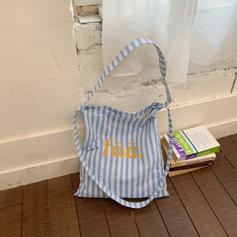 Fashionable Striped Color-Block Tote Bag 2026 European and American Retro Style Apc Canvas Bag Velvet Fabric Shoulder Bag Fashionable Striped Color-Block Tote Bag 2026 European and American Retro Style Apc Canvas Bag Velvet Fabric Shoulder Bag