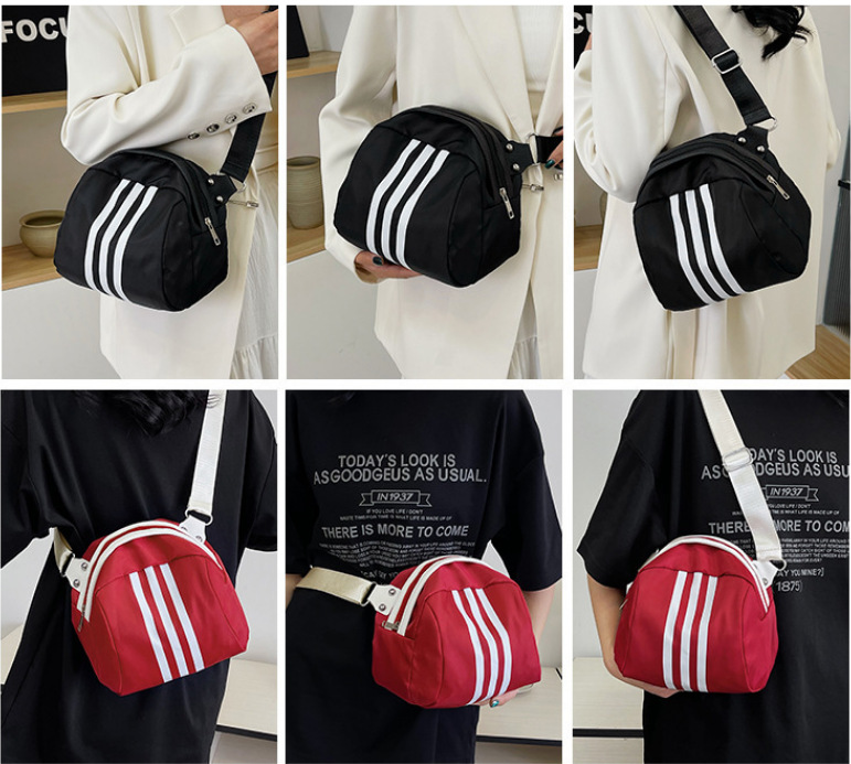 The 2024 new stylish and simple crossbody bag, a large-capacity versatile single-shoulder bag, is popular among students. The three-bar chest bag is selling well undefined