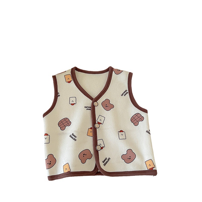 Nuevos niños Orly terciopelo chaleco Otoño e Invierno desgaste exterior de los hombres y las mujeres bebé cálido chaleco otoño chaleco