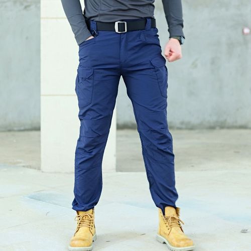 IX7 Summer Thin Men's Long Pants Outdoor Breathable Durable Military Pants Multifunctional Pockets Work Pants Nylon Quick-Drying Pants